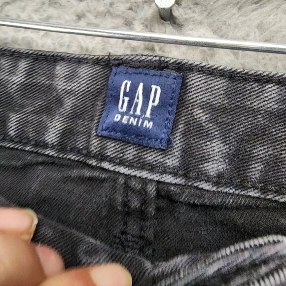 GAP Jeans Womens 29 Petite Black Stretch Mid Rise Long And Lean Flare - Picture 4 of 14